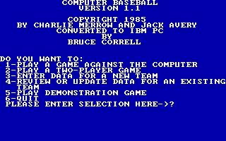 Portada de Computer Baseball