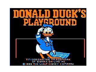 Portada de Donald Duck's Playground