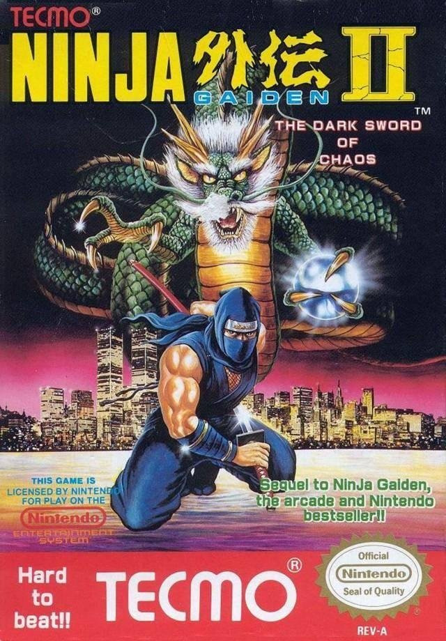 Portada de Ninja Gaiden II: The Dark Sword of Chaos (1990)