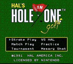 Portada de Hal's Hole in One Golf