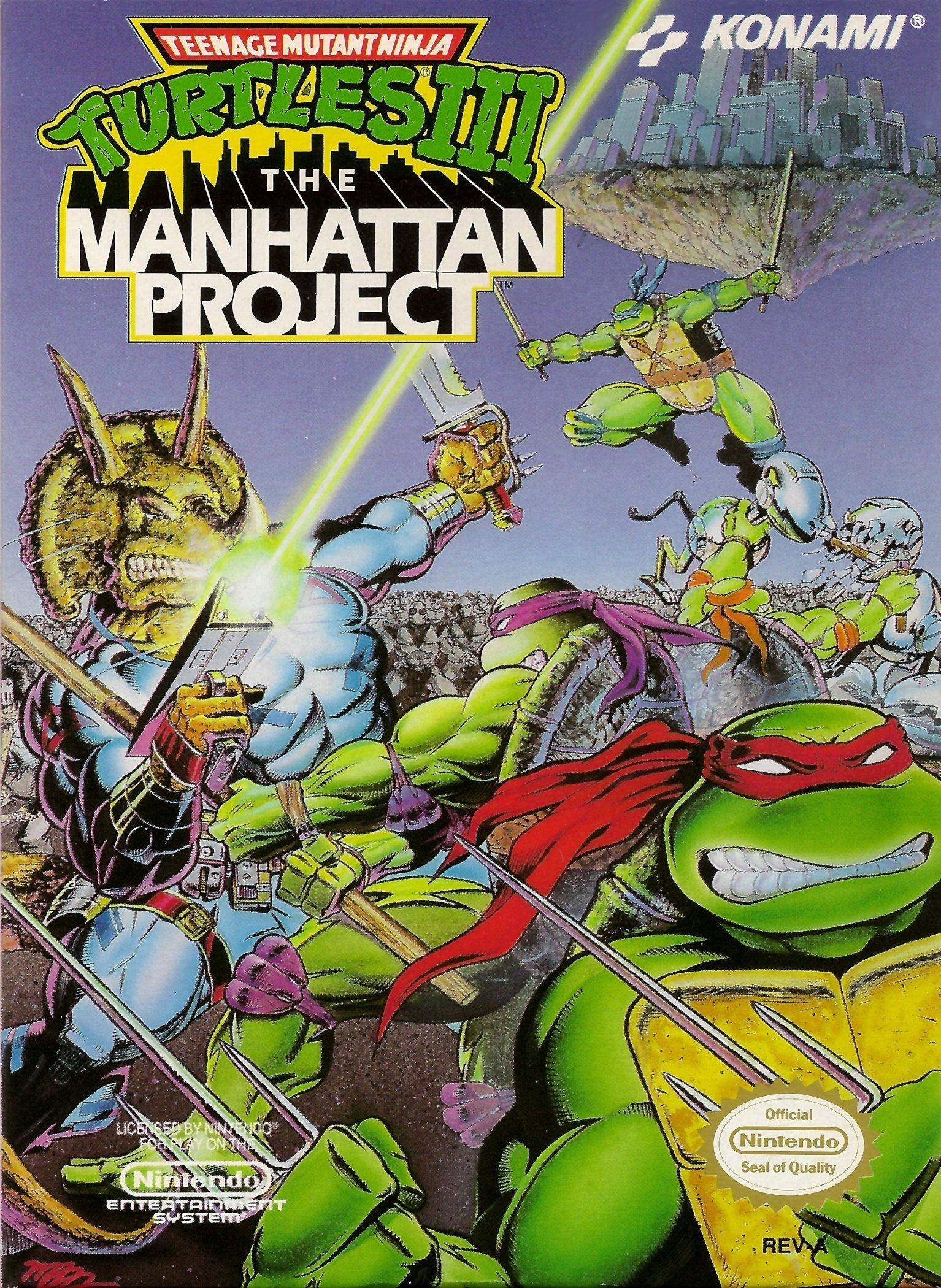 Portada de Teenage Mutant Ninja Turtles III: The Manhattan Project