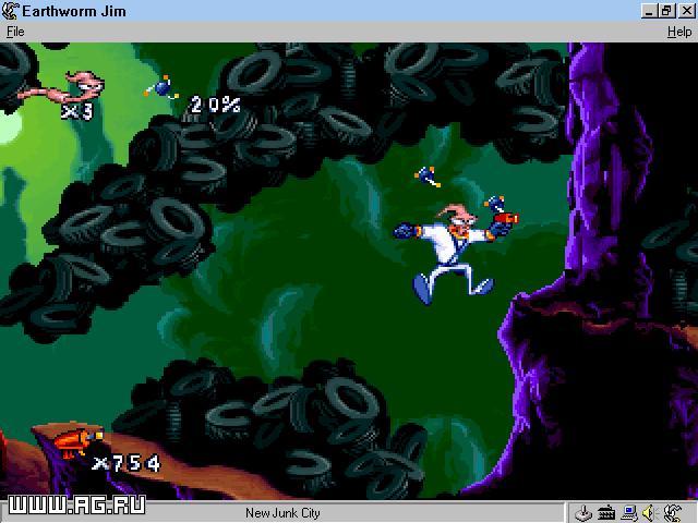 Portada de Earthworm Jim for Windows 95