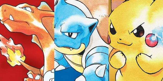 Portada de Pokémon Red, Blue, Yellow