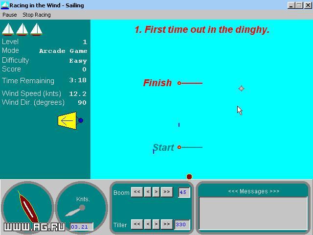 Portada de Racing in the Wind: Sailing