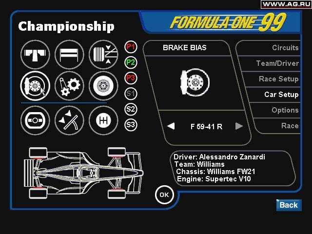 Portada de Formula One '99