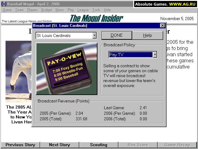 Portada de Baseball Mogul 2002
