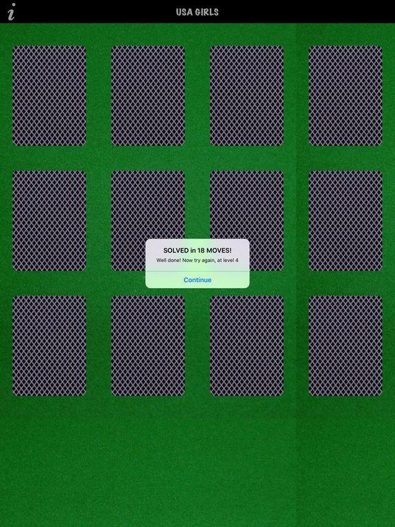 Portada de All American Girls Concentration Memory Game