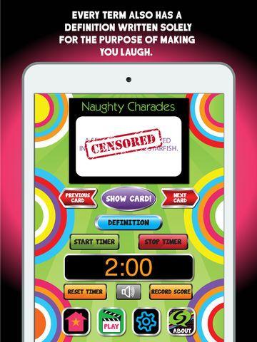 Portada de Naughty Charades – The Party Game of Dirty Words Based on the Card Game by Sexy Slang