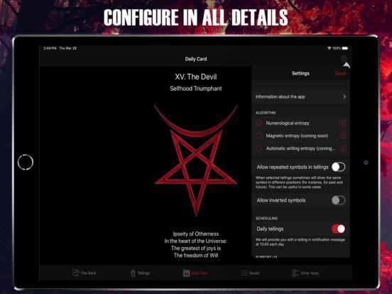 Portada de Satanic Tarot HD for damned