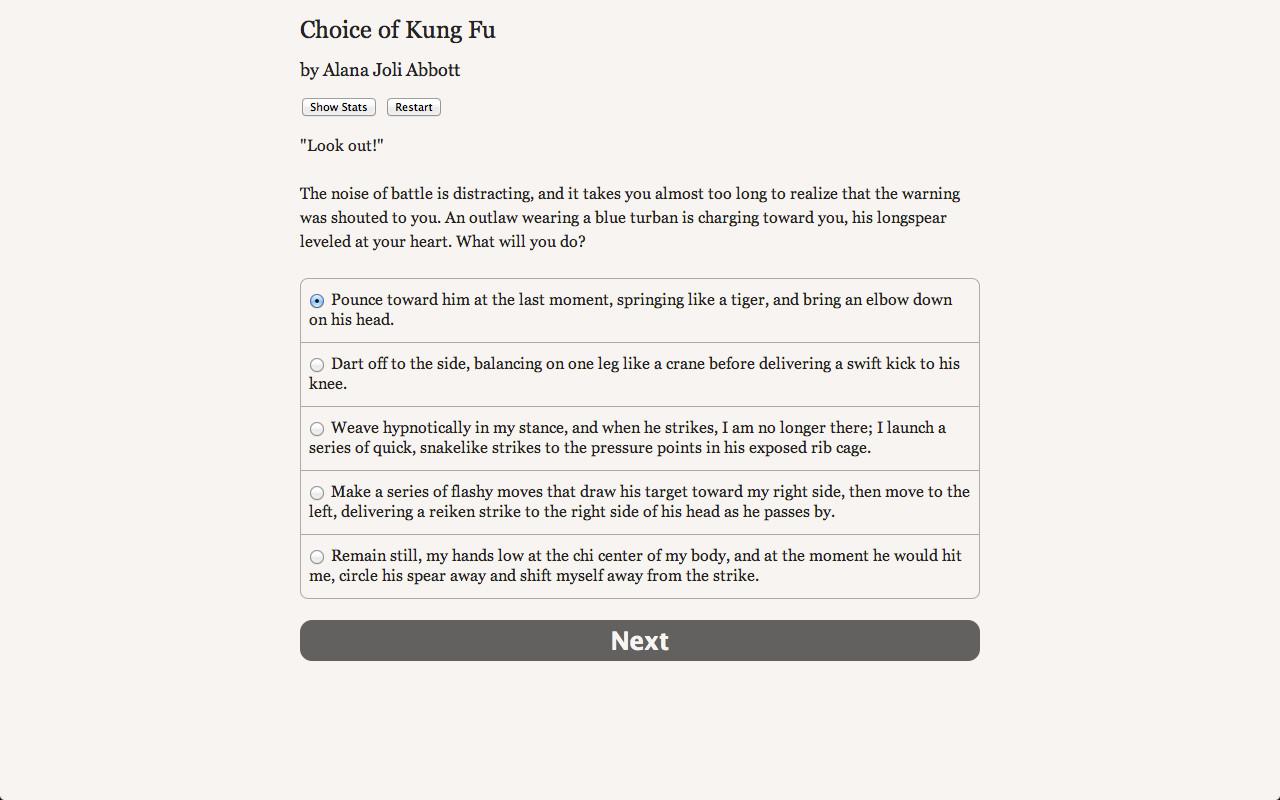 Portada de Choice of Kung Fu