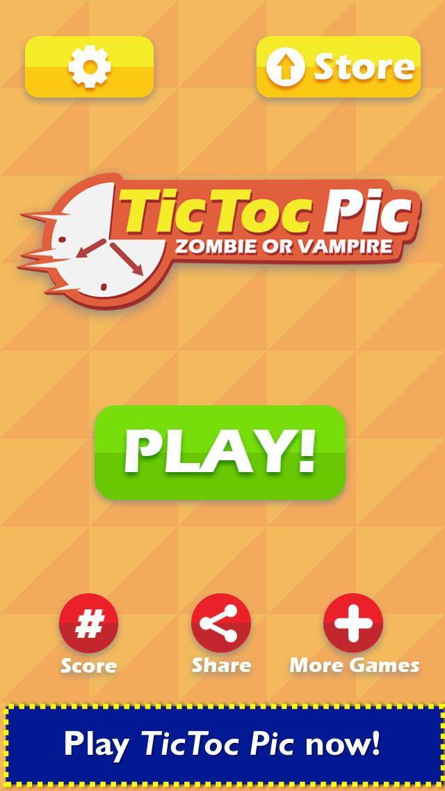 Portada de TicToc Pic: Zombie or Vampire Reflex Test Game