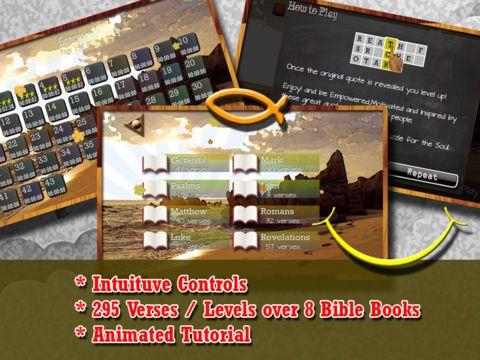 Portada de WORD PUZZLE for the CHRISTIAN SOUL - Bible verses inspired Word Puzzle Game. Shuffle to reveal the verse.