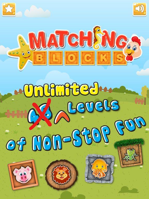Portada de Animals Matching Blocks for Kids Pro