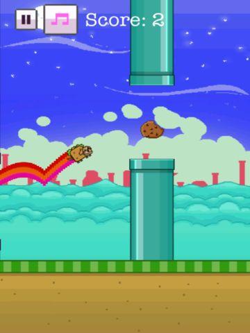Portada de Flying Rainbow Dog & Bird - Fun Free Easy Physics Tap Jump 8-Bit Pixel Adventure For Kids