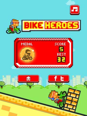 Portada de Bike Heroes - Play Free 8-bit Pixel Moto Racing Games