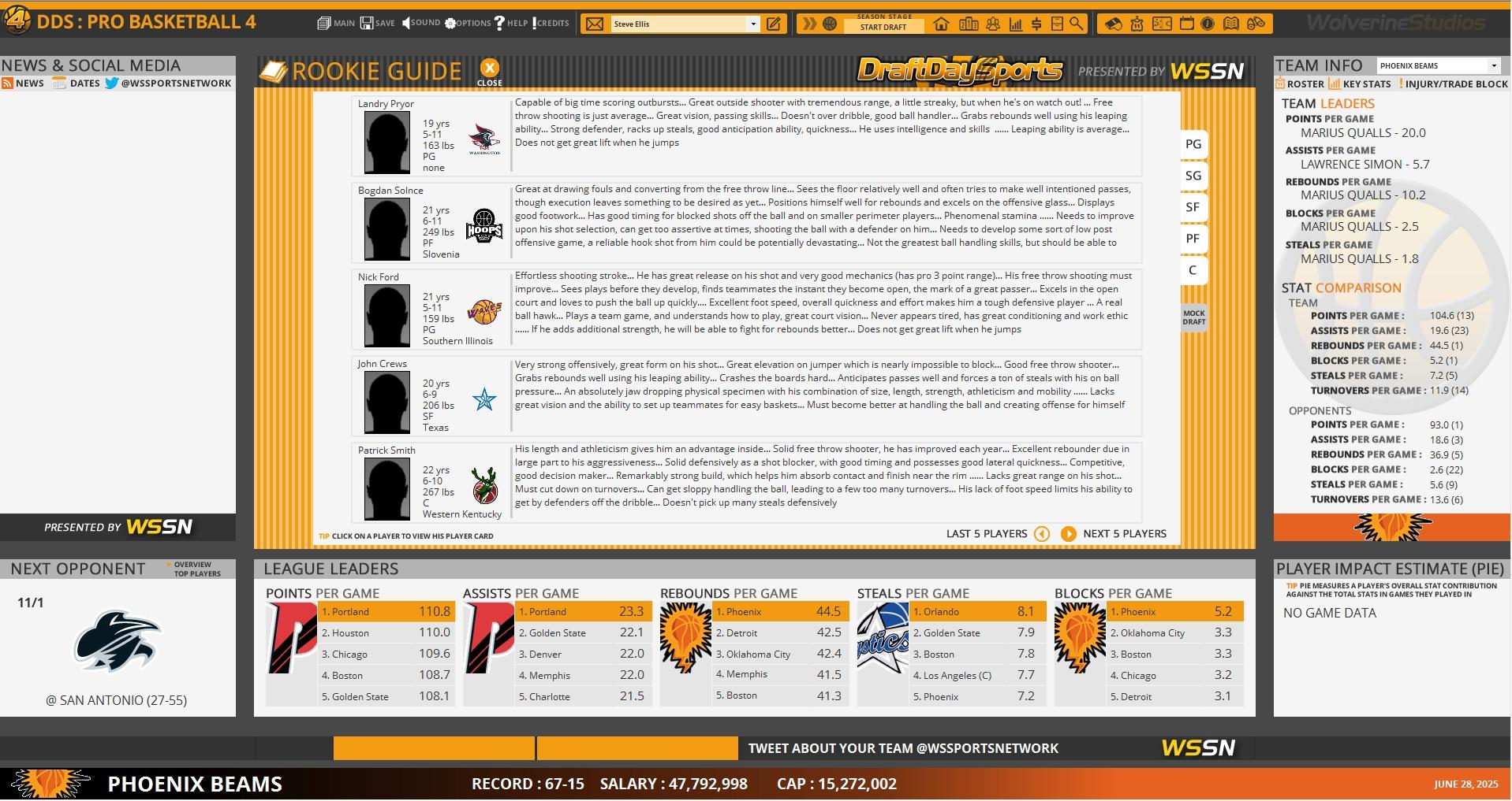 Portada de Draft Day Sports Pro Basketball 4
