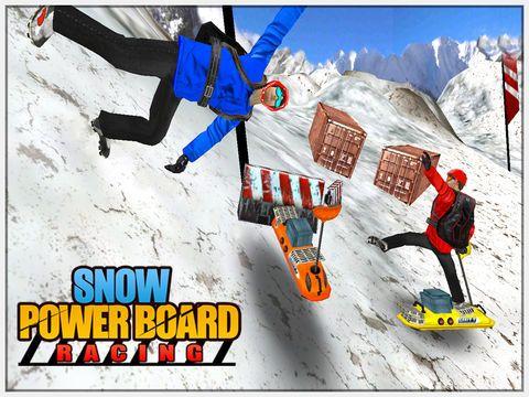 Portada de Snow Powerboard Racing ( 3D Speed Sports Power board stunts racing offroad game on Fast ice road tracks with real ragdoll physics )