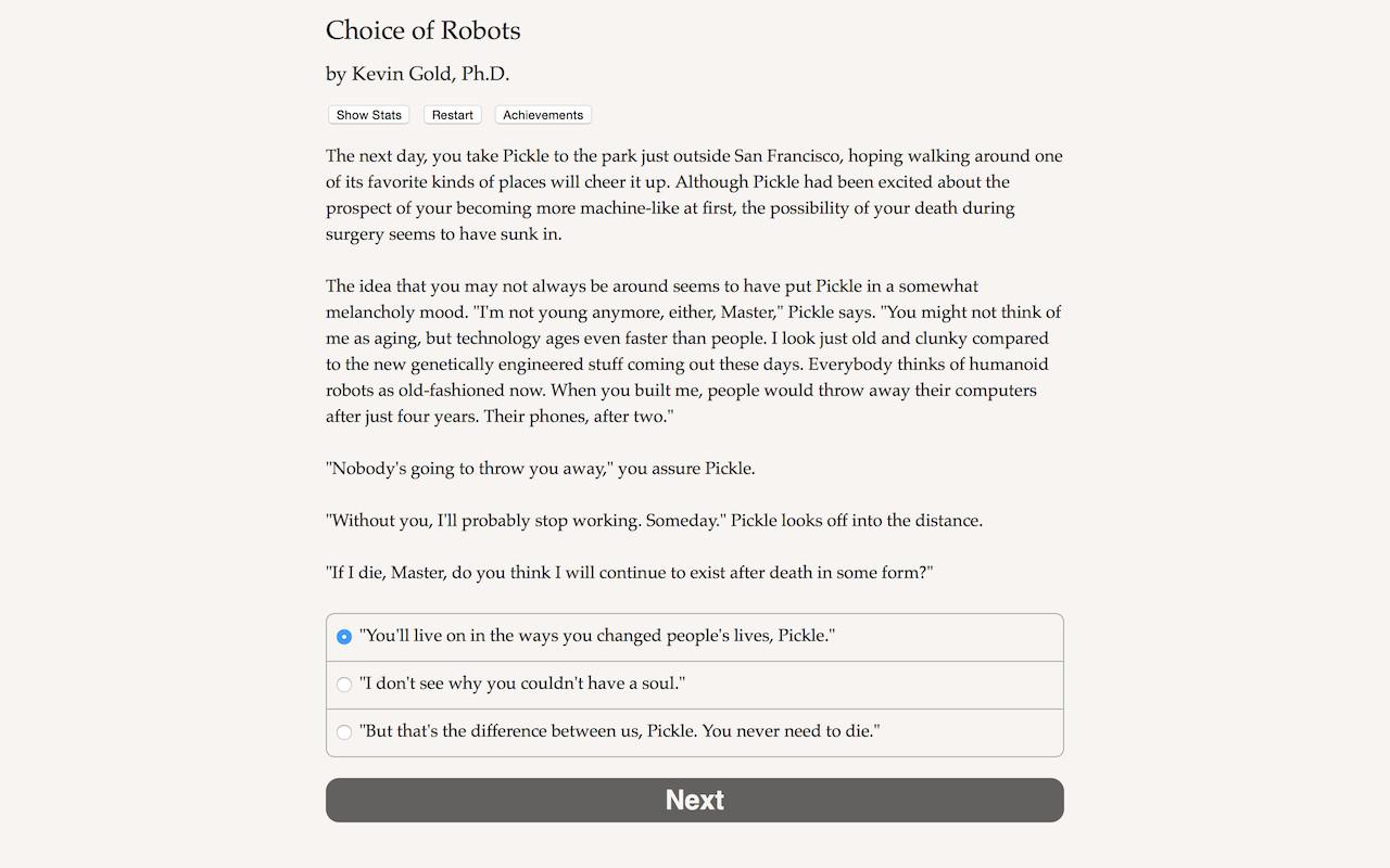 Portada de Choice of Robots