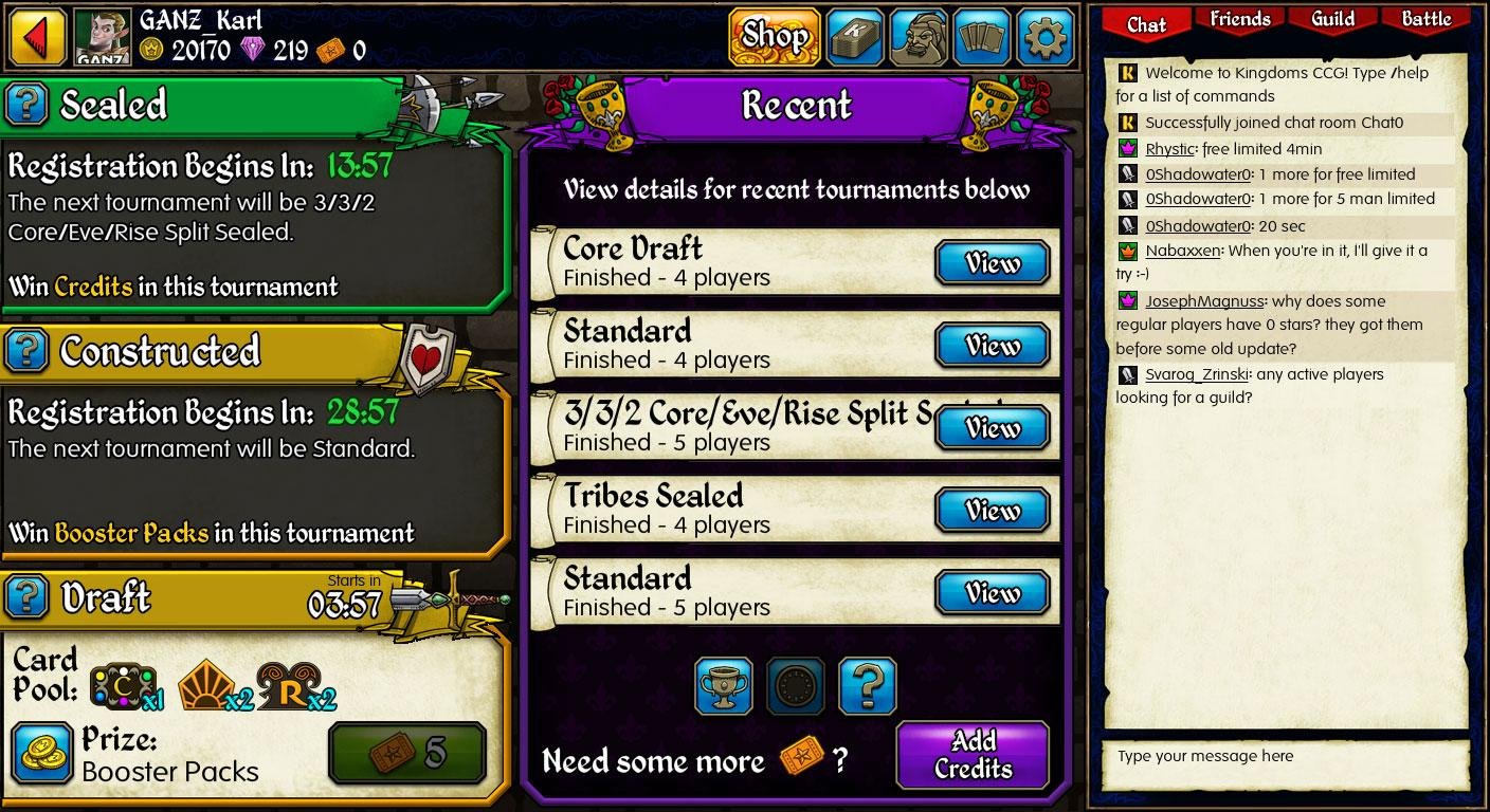 Portada de Kingdoms CCG