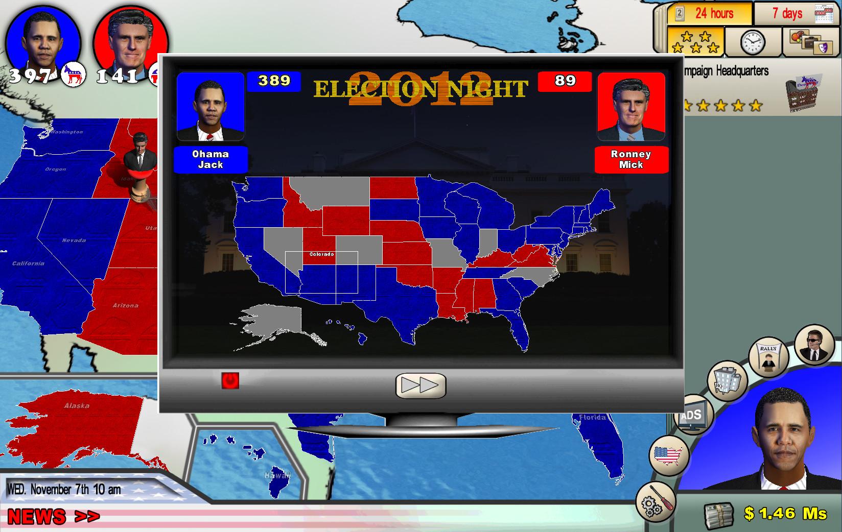 Portada de The Race for the White House