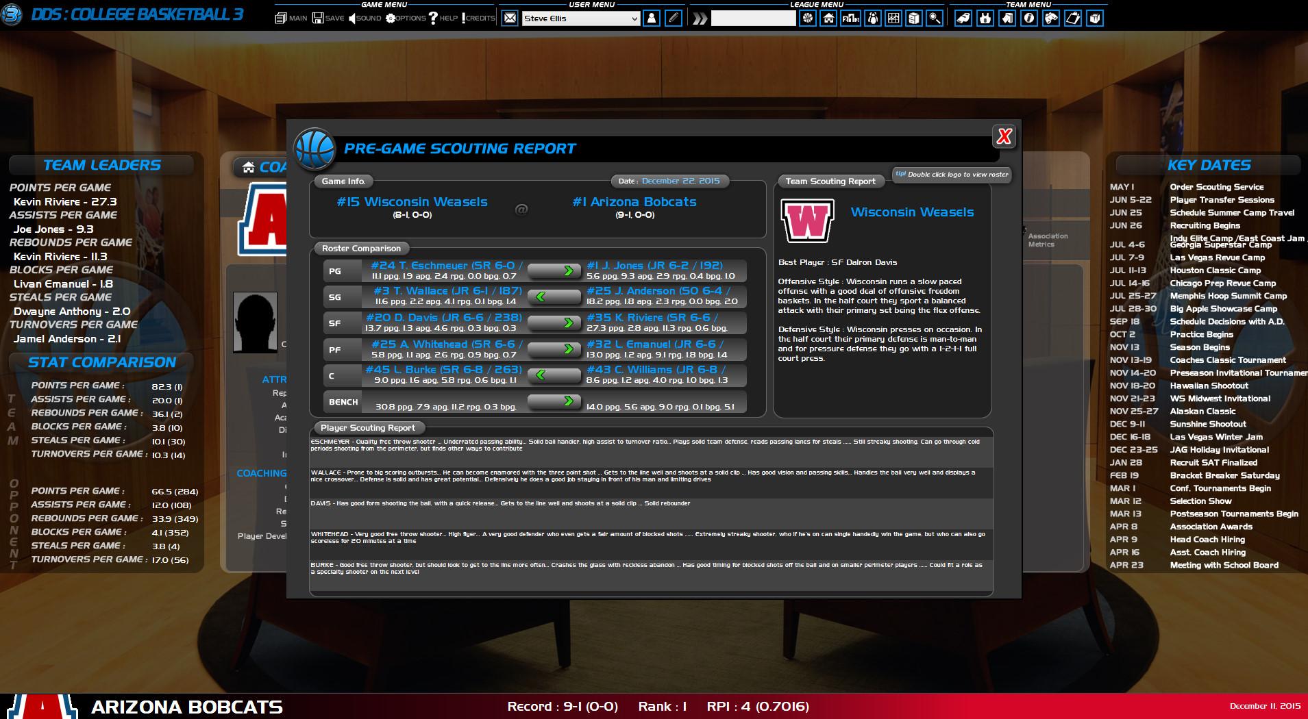 Portada de Draft Day Sports College Basketball 3