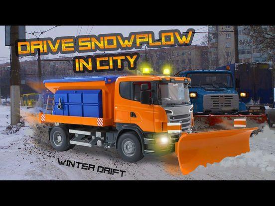 Portada de Drive Snowplow in City