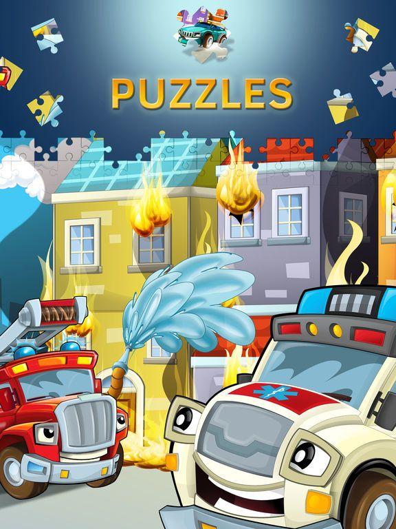 Portada de Cartoon Cars Puzzles for Kids