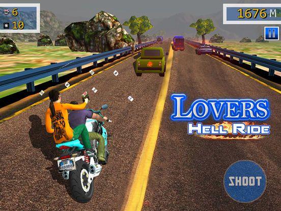 Portada de Lovers Hell Ride - Free Racing and Shooting Game