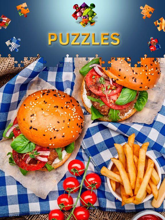 Portada de Food Jigsaw Puzzles for Adults