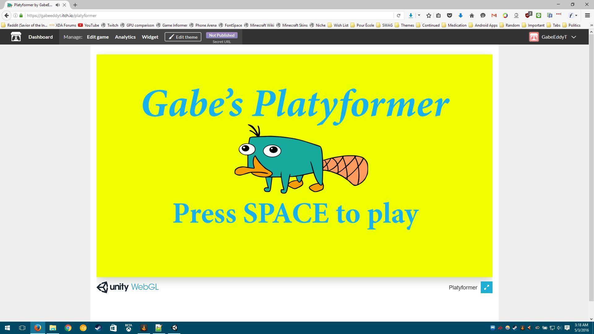 Portada de Platyformer