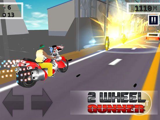 Portada de 2 Wheel Gunner - Free 3D Ride by Shooting Game