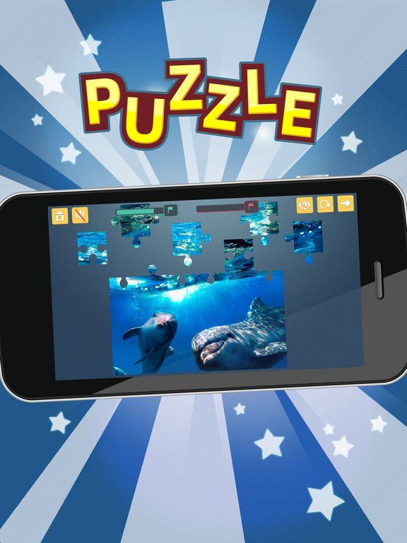 Portada de Dolphin Jigsaw Puzzles beautiful Scenery. Premium
