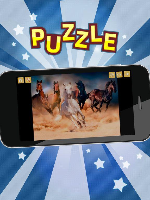 Portada de Horses jigsaw puzzles for adults. Premium