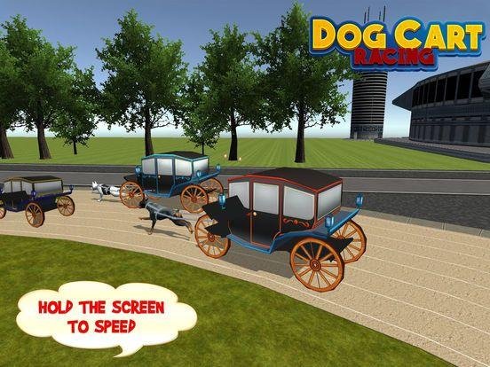 Portada de Dog Cart Race: sled dog race by driving wagons
