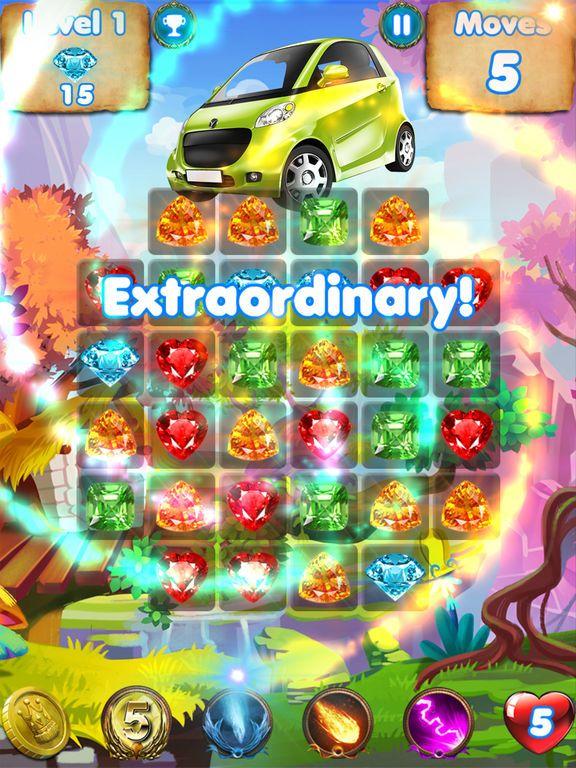 Portada de Car Games Puzzle Match - pop cute gems and jewels