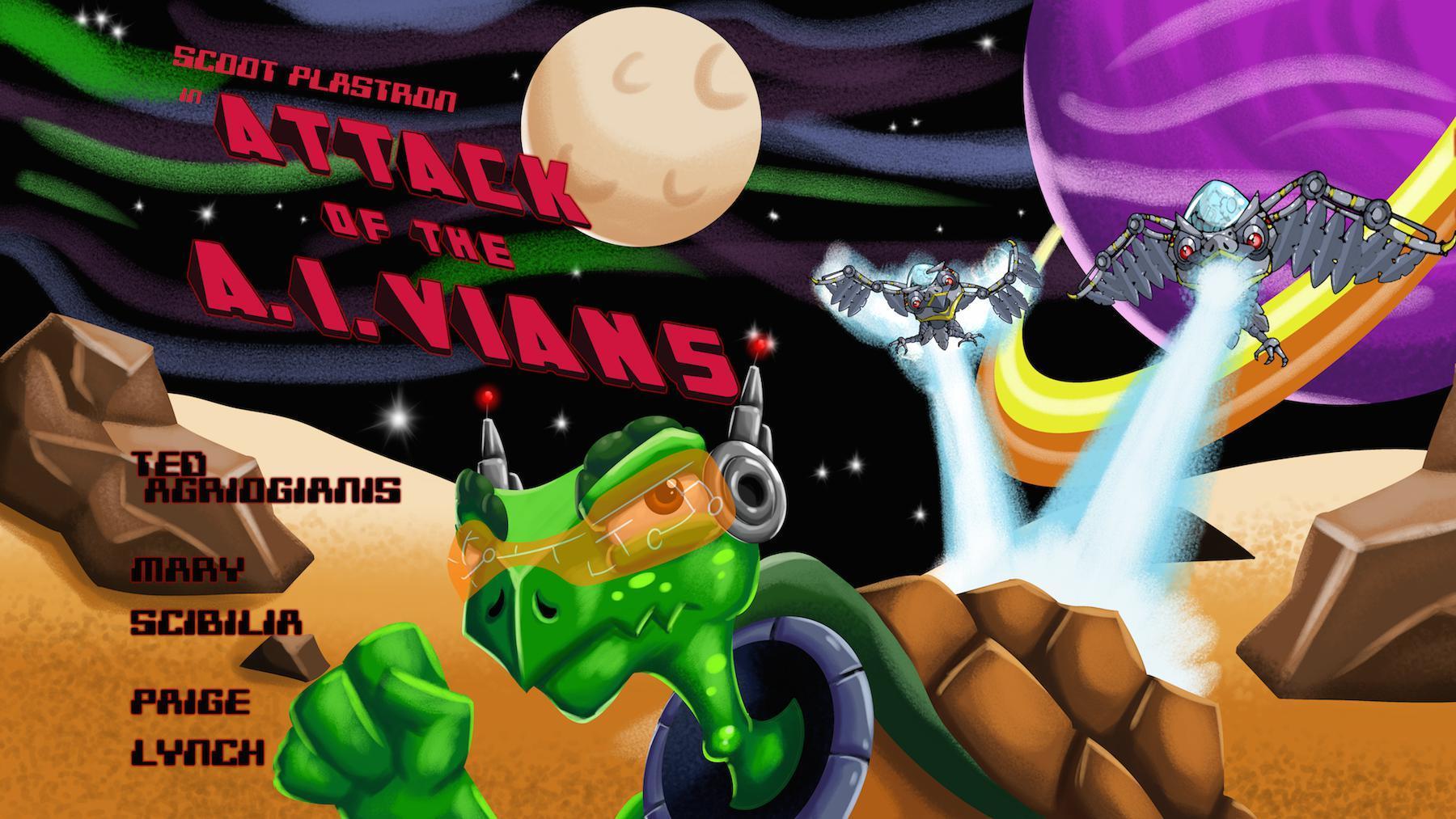 Portada de Scoot Plastron in: Attack of the A.I.-Vians