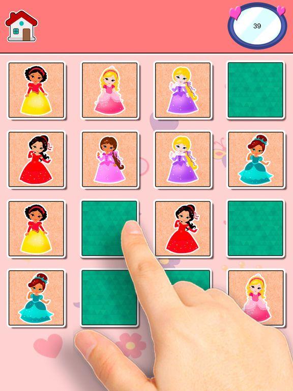 Portada de Princesses Find the Pairs Learning Game for 3 – 5