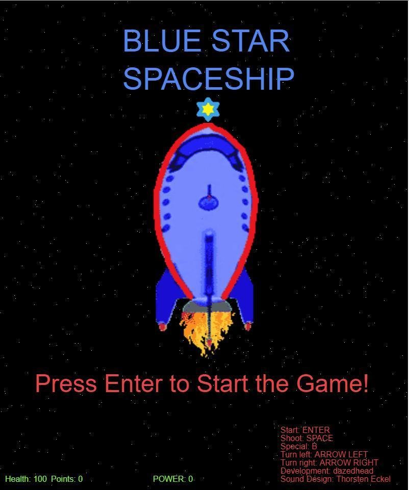 Portada de blue star spaceship
