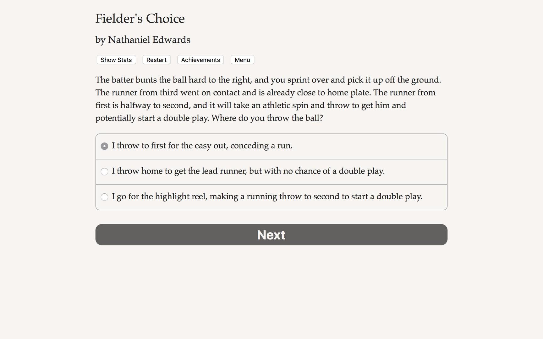 Portada de The Fielder's Choice