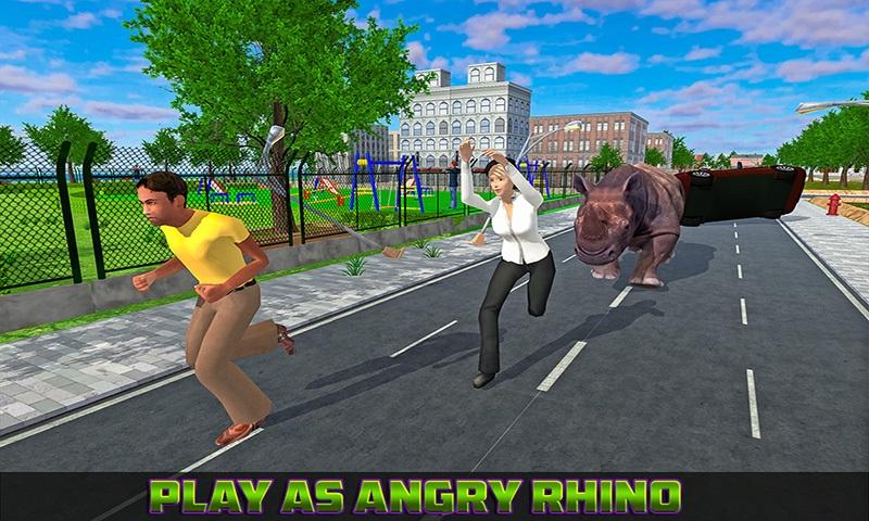 Portada de Wild Rhino City Rampage
