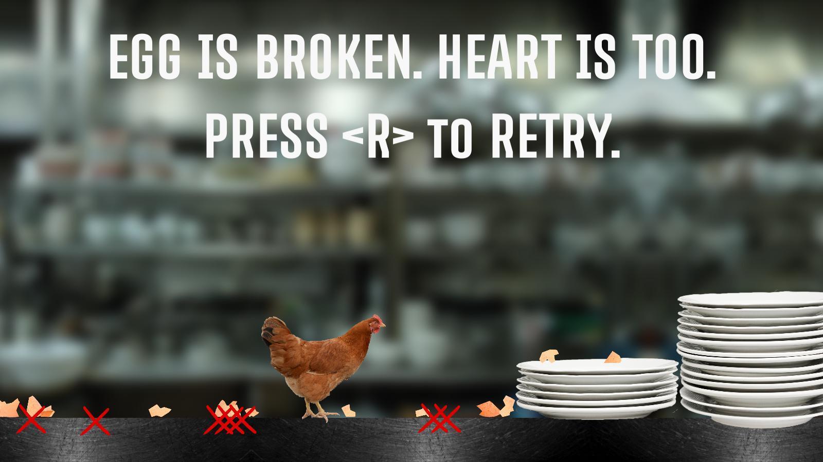 Portada de egg is broken. heart is too.