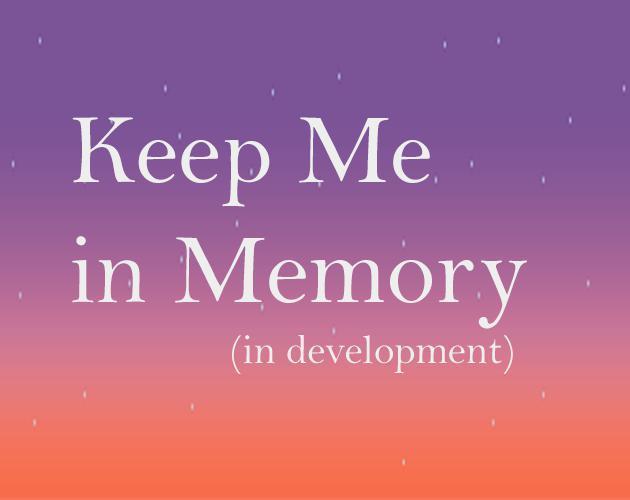 Portada de Keep Me in Memory