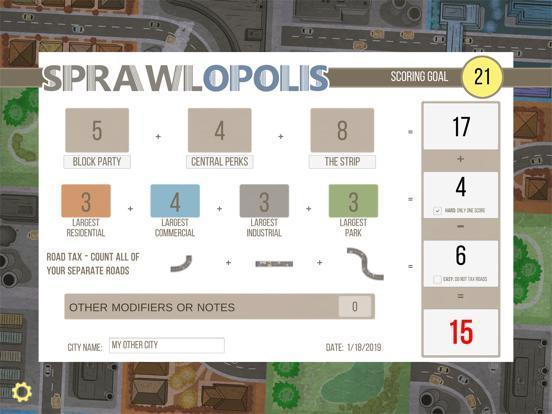 Portada de Sprawlopolis Score Tracker