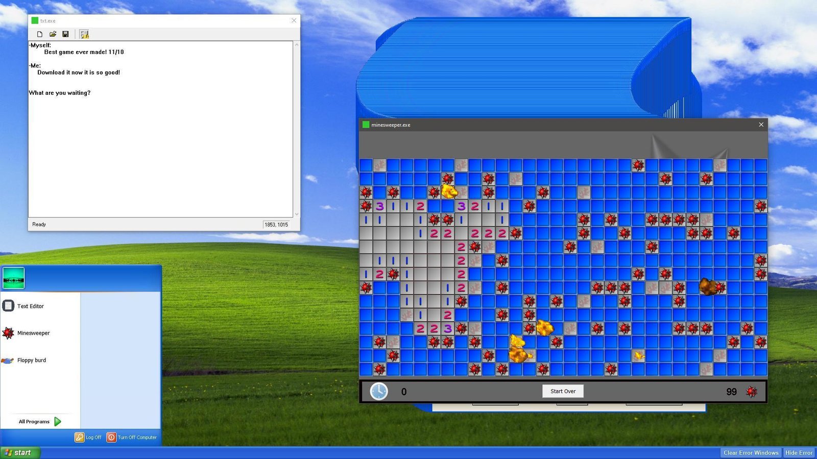 Portada de Windows XP Error Simulator