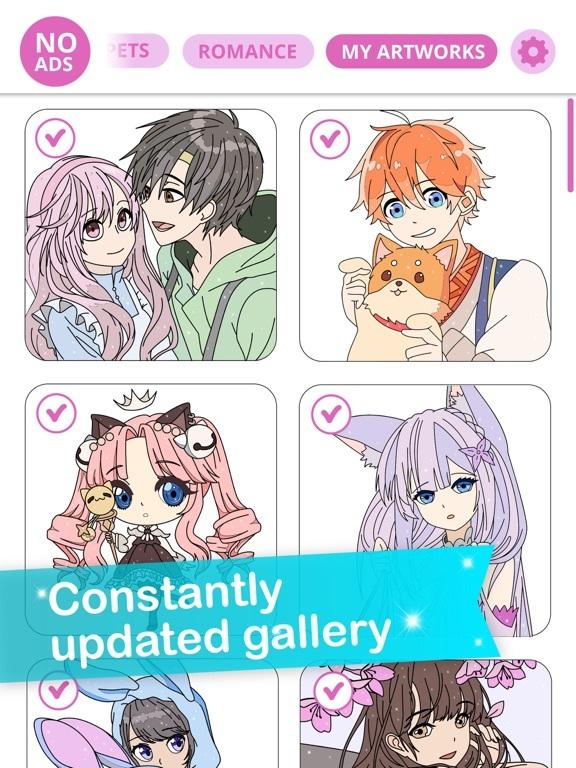 Portada de Kawaii Anime Coloring Book