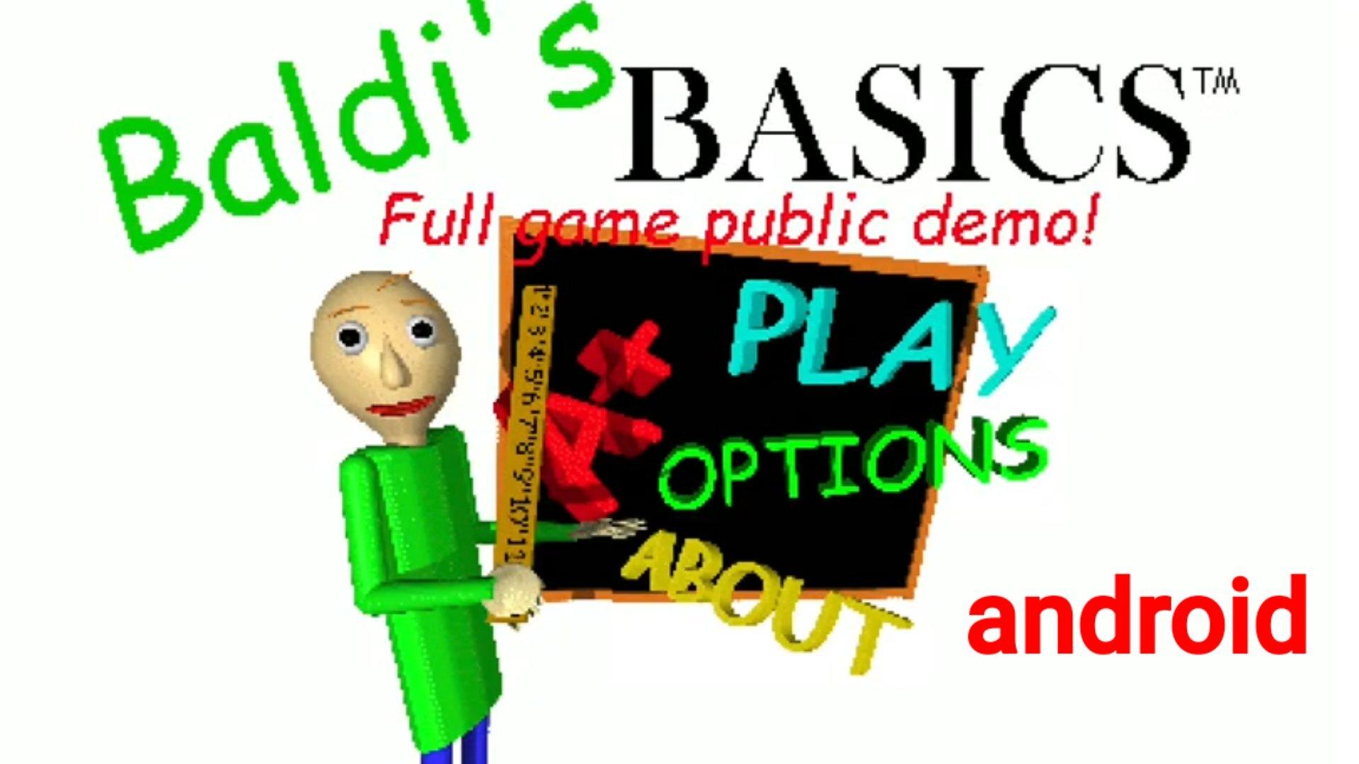 Portada de Baldi's Basics Full Game Public Demo Official Android Port!