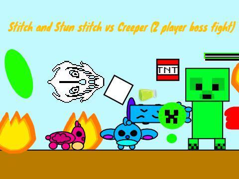 Portada de Stitch and Stun stitch vs Creeper (2 player boss fight)