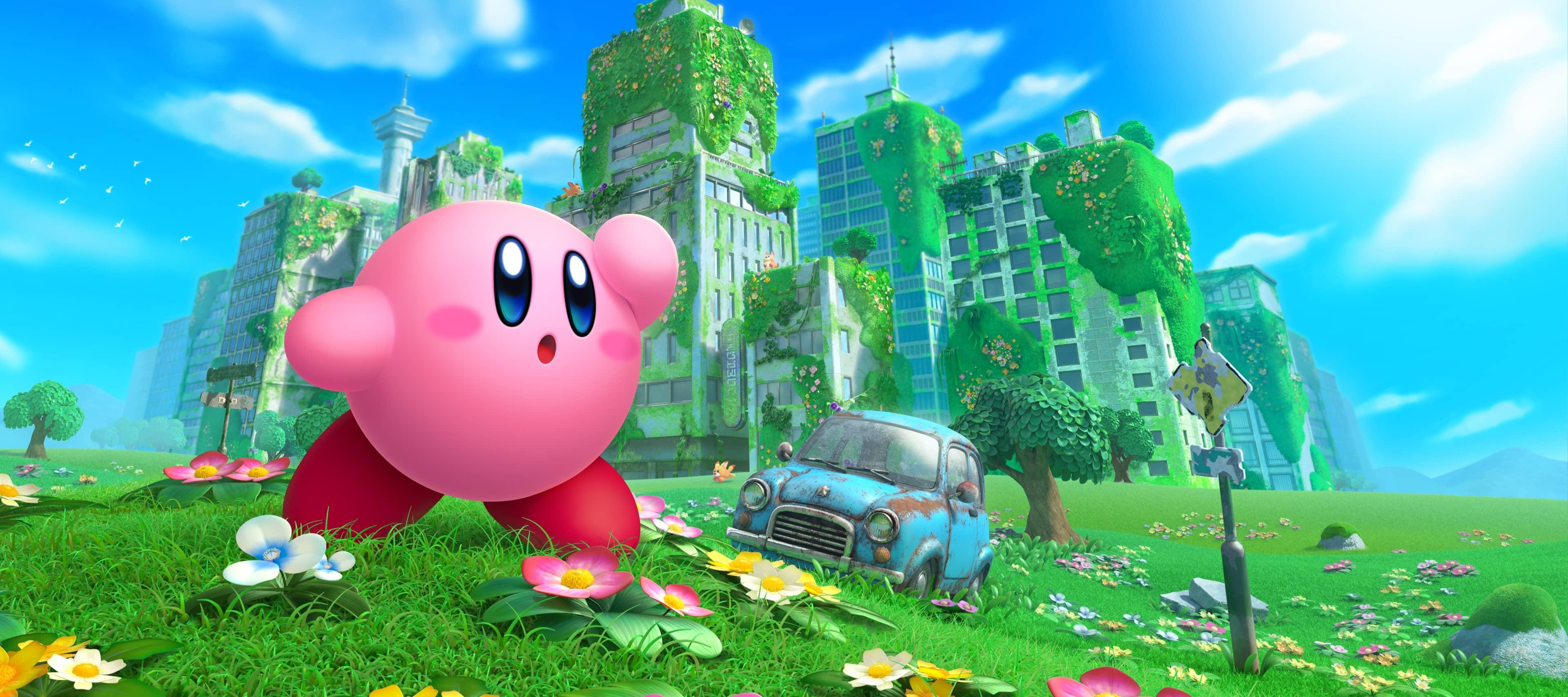 Portada de Kirby and the Forgotten Land
