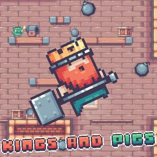 Portada de Kings and pigs - pixel platformer