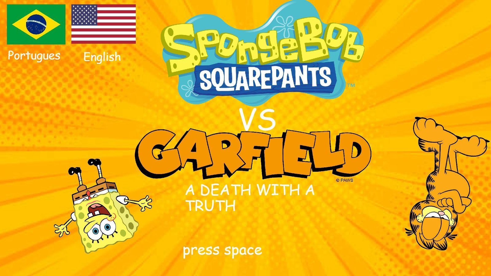 Portada de Spongebob VS Garfield a death with a truth